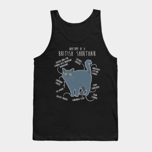 British Shorthair Cat Anatomy Tank Top